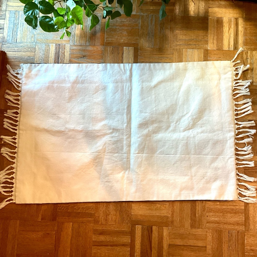Small Decorative Rug w/ Tassels - Picture 5 of 5